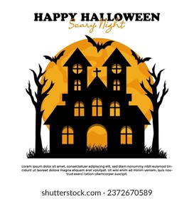 Halloween House Vector Collection Template