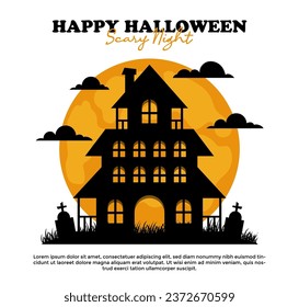 Halloween House Vector Collection Template