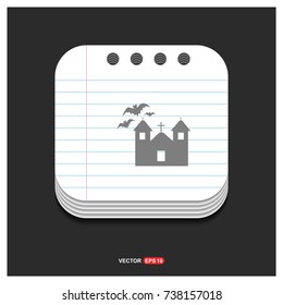 Halloween Hunted House Icon