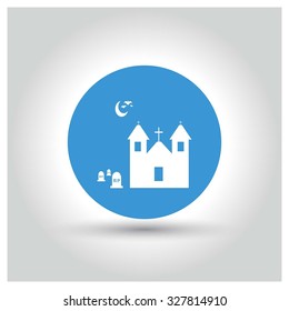Halloween Hunted House Icon. Halloween pictogram elements collection. Halloween Party Day World wide celebrated on October 31. Vector illustration web internet design elements Halloween Hunted House Icon. Halloween pictogram elements collection. Halloween Party Day World wide celebrated on October 31. Vector illustration web internet design elements