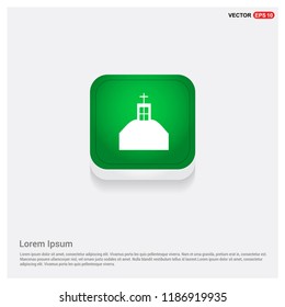 Halloween Hunted House IconGreen Web Button - Free vector icon