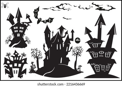 Halloween hunting vector eliments for t shirt use