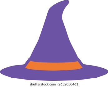 Halloween hut isolated on white background-1-1-purple