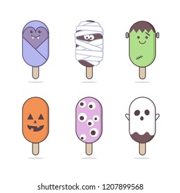 Halloween Ice Cream Characters