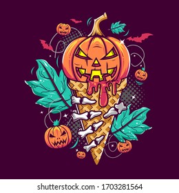 Halloween Ice Vector Illustration Design