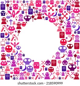 Halloween icon background, vector illustration 