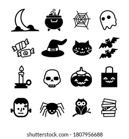 Halloween icon black color vector