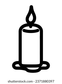 halloween icon candle decoration illustration isolated