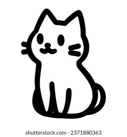 halloween icon cat sitting illustration isolated