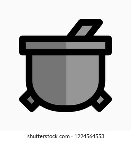 Halloween Icon with cauldron graphic vector