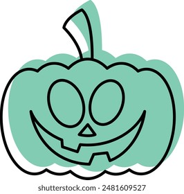 Halloween Icon - Celebrating the Spooky Spirit of All Hallows' Eve with Ghosts, Ghouls, and Pumpkins