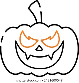 Halloween Icon - Celebrating the Spooky Spirit of All Hallows' Eve with Ghosts, Ghouls, and Pumpkins