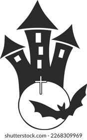 Halloween-Symbol, Halloween-Zeichen, schwarzer Vektorsymbol