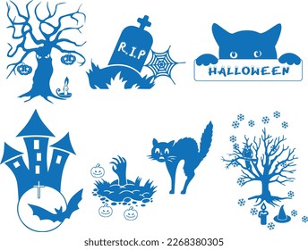 Halloween icon, halloween character icon black vector