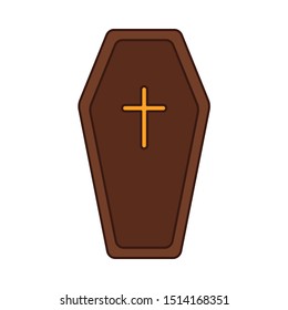 Halloween icon, coffin icon, vector