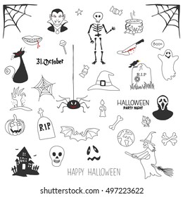 Halloween icon collection - vector illustration
