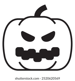 ícone de halloween e abóbora fofa 
