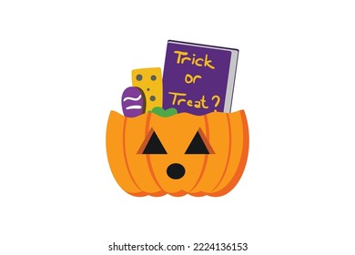 Halloween Icon Cute Vector Illustration Art Design.
Ideal material for DIY, greeting cards, quotes, blogs, posters and more.