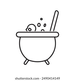 The Halloween icon depicts a cauldron. Usually used for Halloween celebrations such as logos, clothes, greeting cards and others.