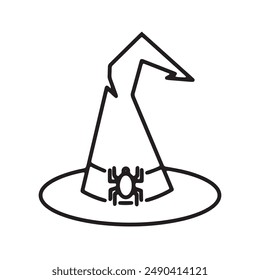 The Halloween icon depicts a witch's hat. Usually used for Halloween celebrations such as logos, clothes, greeting cards and others.