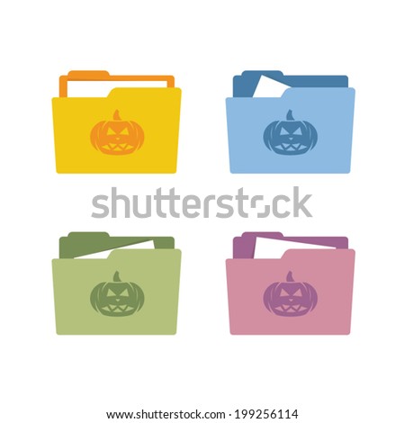 Halloween icon folder vector illustration