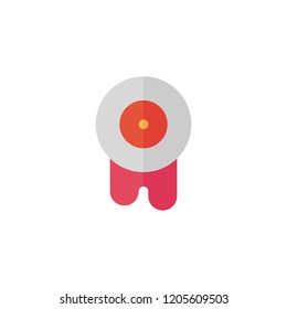 Halloween icon with funny color in flat design style