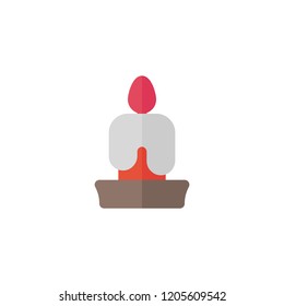 Halloween icon with funny color in flat design style