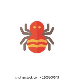 Halloween icon with funny color in flat design style