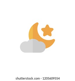Halloween icon with funny color in flat design style