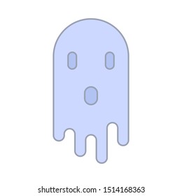 Halloween icon, ghost icon, vector