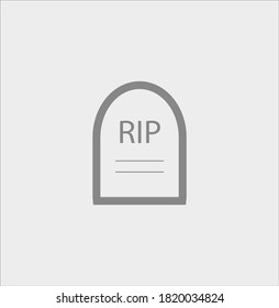halloween icon, graveyard headstone, White background
