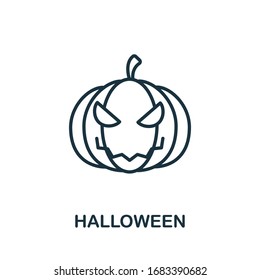 Halloween icon from hollidays collection. Simple line Halloween icon for templates, web design and infographics