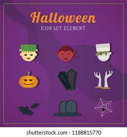 Halloween icon illustrations element set two
