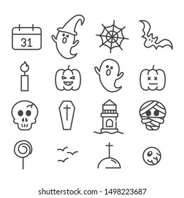 Halloween icon isolated. Modern outline in trendy style on white background