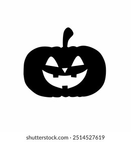 Halloween icon isolated on a white background. Victor laughing pumpkin, pumpkin silhouettes. illustration 