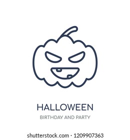 Halloween icon. Halloween linear symbol design from Birthday and Party collection. Simple outline element vector illustration on white background.