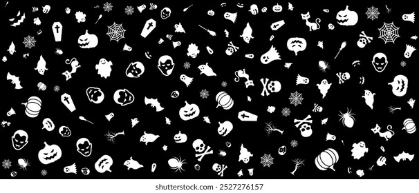 halloween icon pattern design vector background