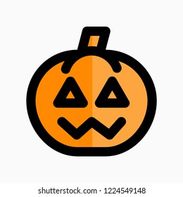Halloween Icon with pumpkin graphic vector