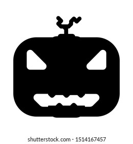 Halloween icon, pumpkin icon, vector