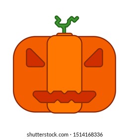 Halloween icon, pumpkin icon, vector