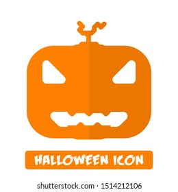 Halloween icon, pumpkin icon, vector