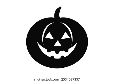 Halloween-Symbol mit Kürbis-Vektorgrafik