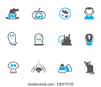 Halloween icon series in duo tone colors