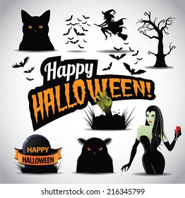 Halloween icon set 2 Eps10 vector