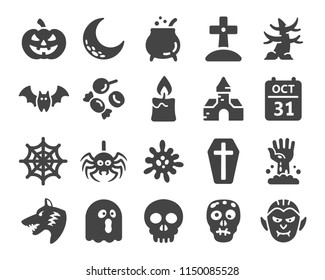 halloween icon set