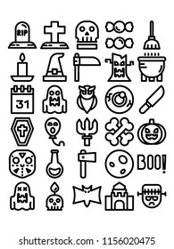 Halloween icon set