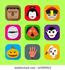 Halloween Icon Set.