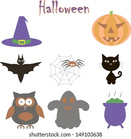 halloween icon set