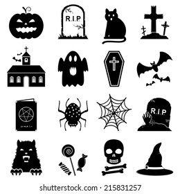 Halloween icon set 