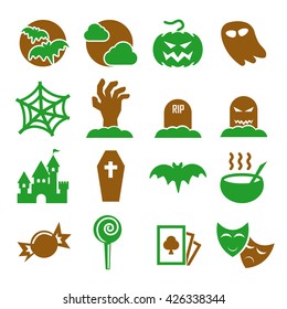 halloween icon set